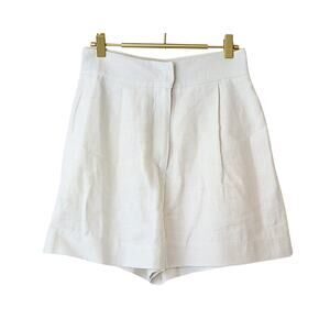 Snow High Waist Culotte Shorts - White - M
